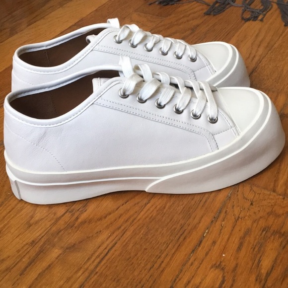 Brand new Marni white leather platform sneakers - Picture 2 of 5